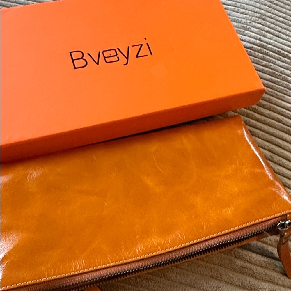 Orange Clutch Wristlet